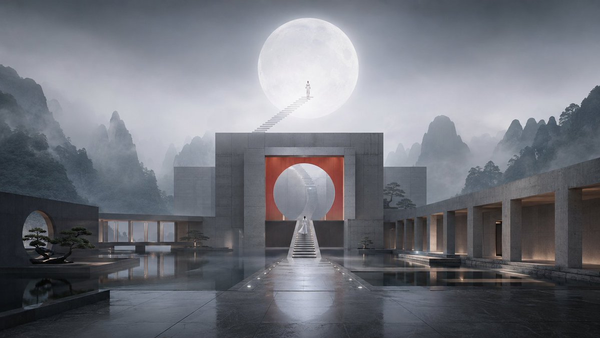 GPT2 x 中式 x 意境 x  简约 x 建筑 x 美学提示词 · 1